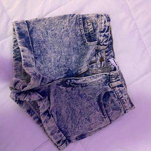AMERICAN APPAREL HIGH RISE JEAN SHORTS SIZE 26